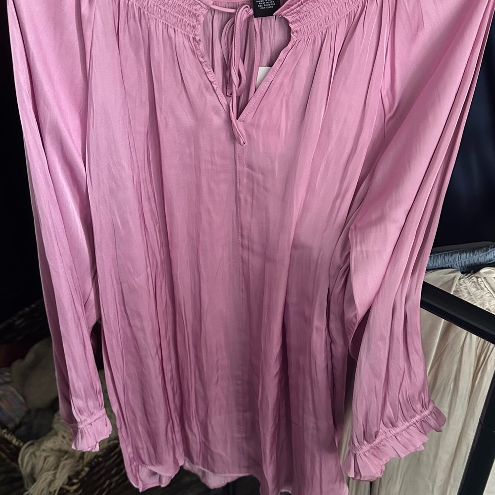 Lila Rose Pink Peasant Blouse